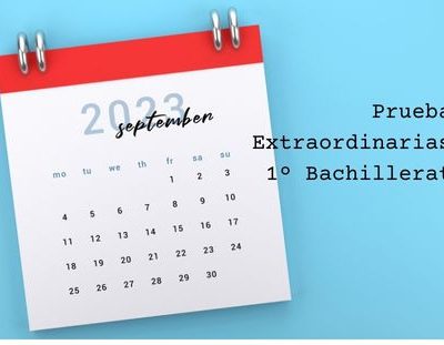 Calendario Evaluación Extraordinaria 1º Bachillerato